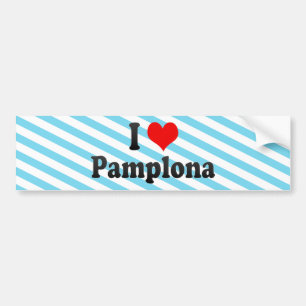 I Liebe Pamplona, Spanien Autoaufkleber