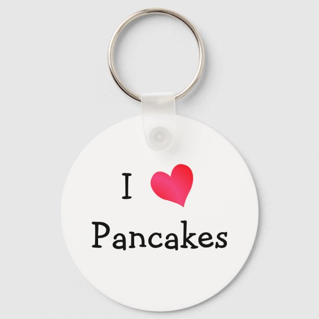 I Liebe Pancakes Schlüsselanhänger (Vorderseite)