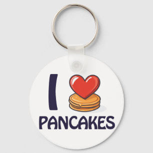 I Liebe Pancakes T - Shirt Schlüsselanhänger