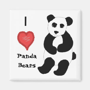 I Liebe Panda Bears Magnet