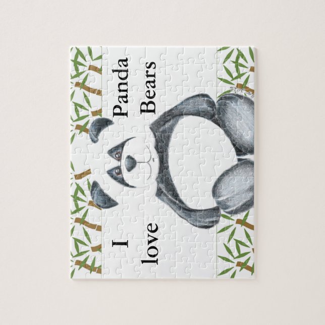 I Liebe Panda Bears Puzzle (Vertikal)