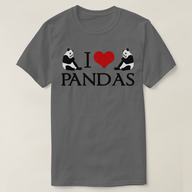 I Liebe Panda Bears T-Shirt (Design vorne)