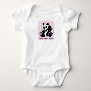 I Liebe PANDA BEARS - Wildtiere - Natur - Tier Baby Strampler