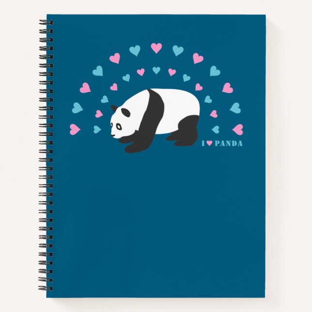 I Liebe Panda Notebook Notizbuch (Vorderseite)