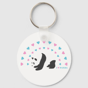 I Liebe Panda Schlüsselanhänger