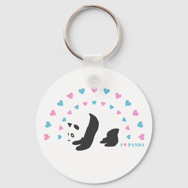 I Liebe Panda Schlüsselanhänger (Vorderseite)