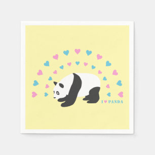 I Liebe Panda Servietten
