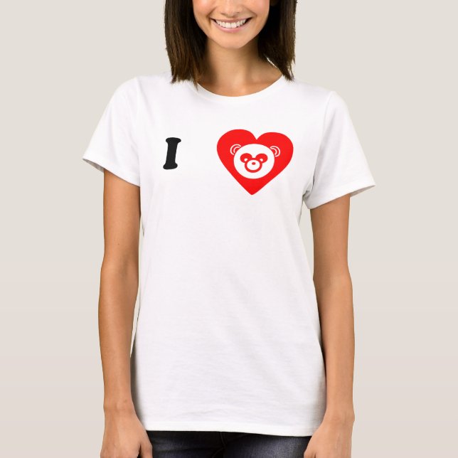 I LIEBE PANDA T-Shirt (Vorderseite)