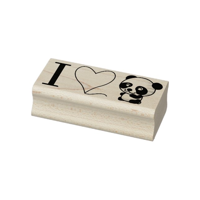 I Liebe Pandas Briefmarke Gummistempel (Stempel)