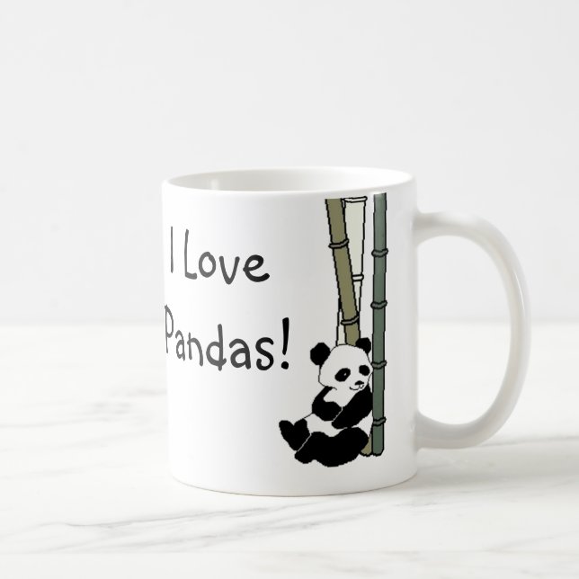 I Liebe-Pandas Kaffeetasse (Rechts)