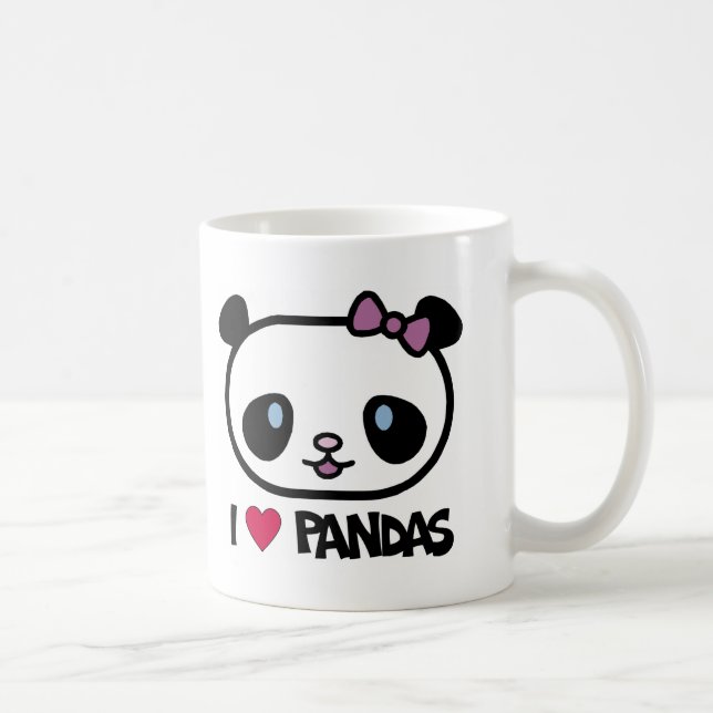 I Liebe-Pandas Kaffeetasse (Rechts)