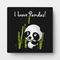 I Liebe Pandas Panda Bär mit Bambus
