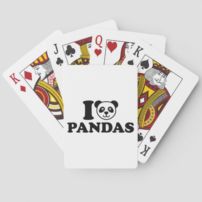 I Liebe Pandas Spielkarten (Rückseite)