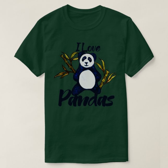 I Liebe Pandas T-Shirt (Design vorne)