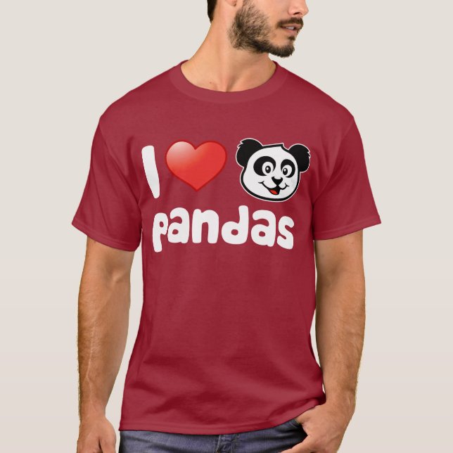 I Liebe-Pandas T-Shirt (Vorderseite)