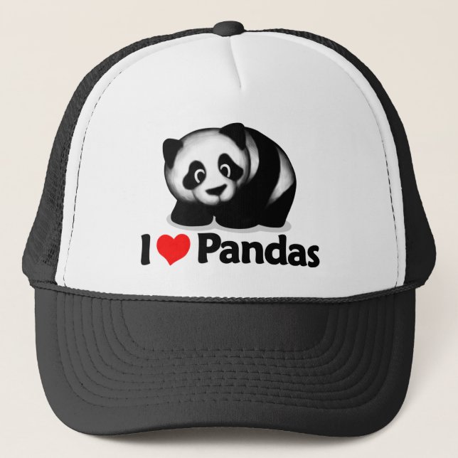 I Liebe-Pandas Truckerkappe (Vorderseite)