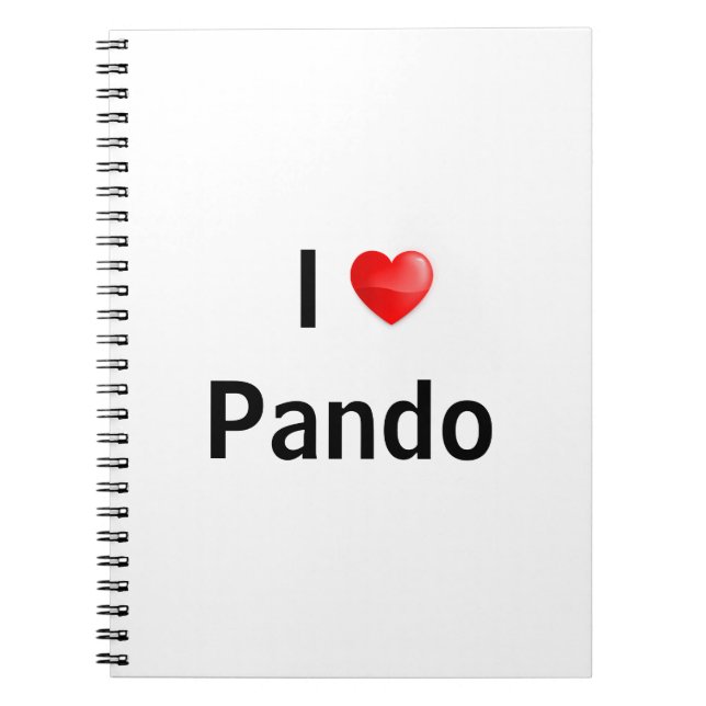 I Liebe Pando Notizblock (Vorderseite)
