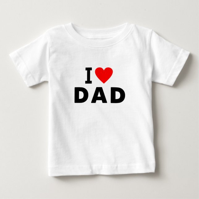 i Liebe Papa Herzpapa Textnachricht Vater Symbol Baby T-shirt (Vorderseite)