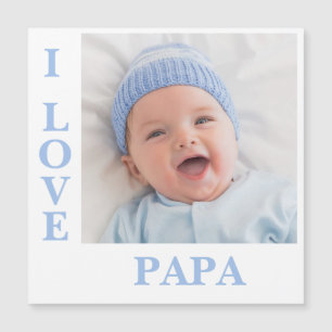I Liebe Papa Typografie Foto Magnetkarte