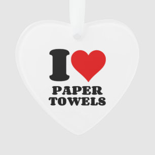 I LIEBE PAPIERTOWELLE ORNAMENT