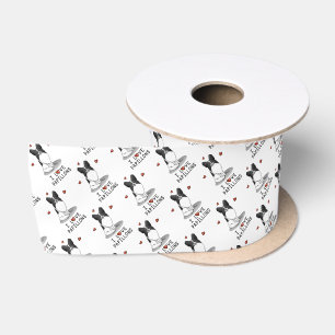 I Liebe Papillons (weiß & schwarz) Herzhunde Niedl Satinband