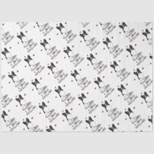 I Liebe Papillons (weiß & schwarz) Herzhunde Niedl Seidenpapier