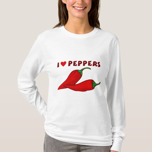 I Liebe-Paprikaschoten T-Shirt (Vorderseite)
