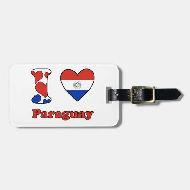 I Liebe Paraguay Gepäckanhänger (Vorderseite horizontal)