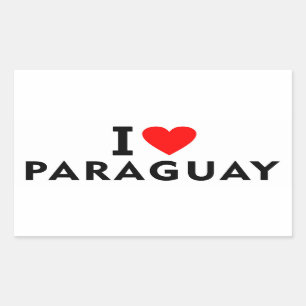 I Liebe Paraguay Land wie Herztourismus Rechteckiger Aufkleber