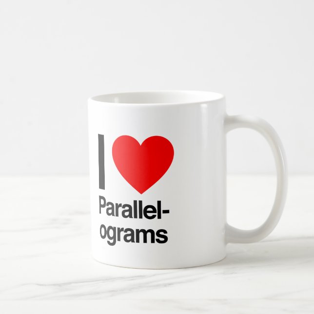 i Liebe Parallelogramme Kaffeetasse (Rechts)
