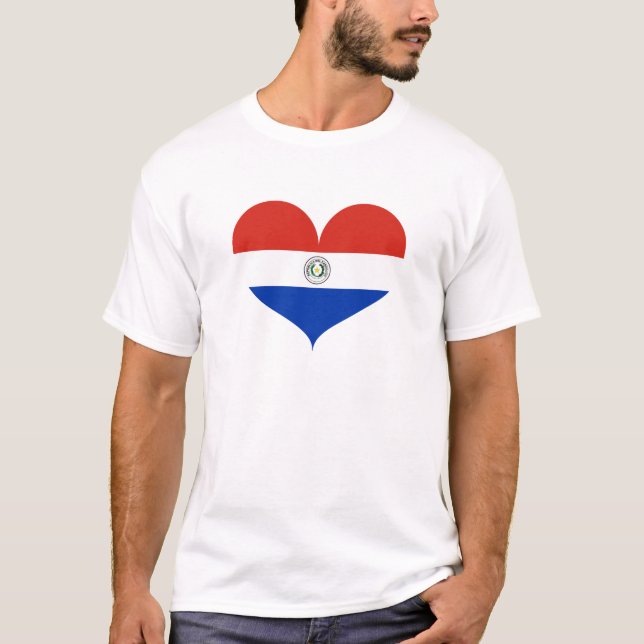 I Liebe Paraquay Flag T-Shirt (Vorderseite)