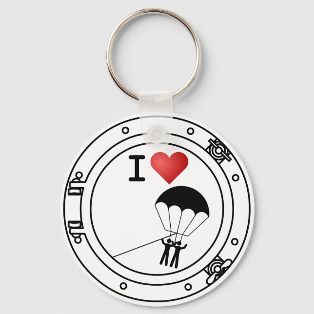 I Liebe Parasailing Schlüsselanhänger (Vorderseite)