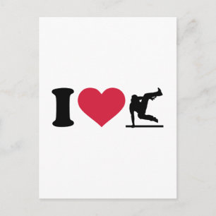 I Liebe Parcouring Postkarte