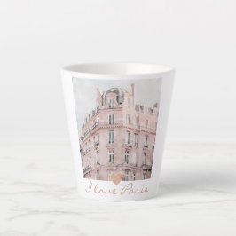 I Liebe Paris Architektur Vintages Gebäude Latte Milchtasse