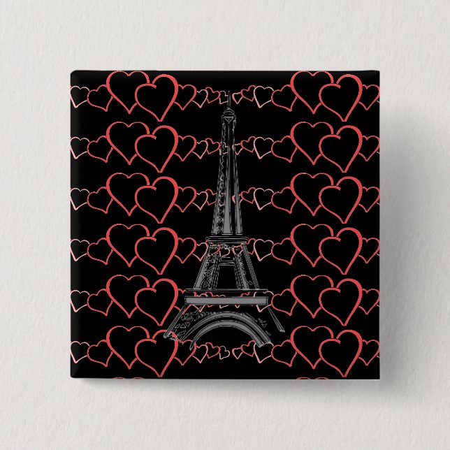 I Liebe Paris, Button Eiffelturm (Vorderseite)