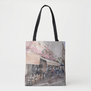 I Liebe Paris Cafe Street Scene Tasche