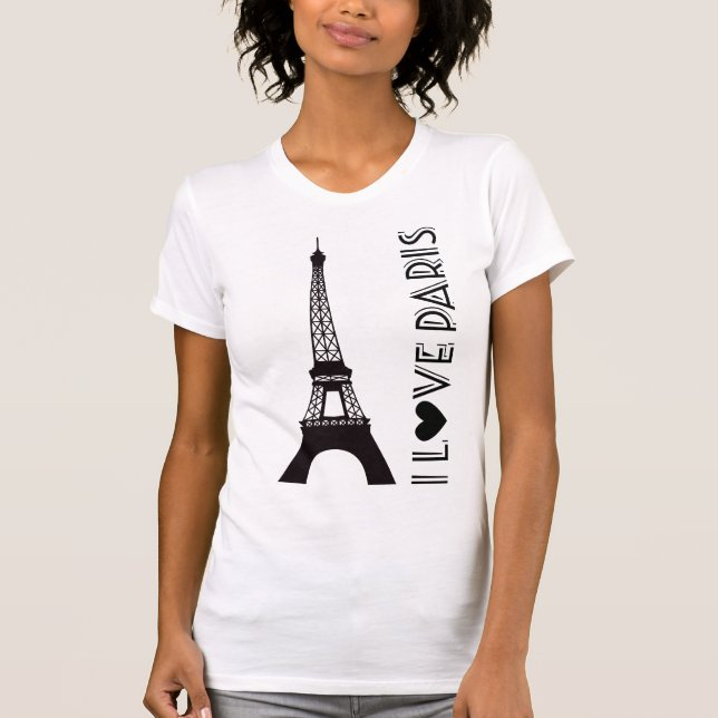 I Liebe Paris | Der Eiffelturm T-Shirt (Vorderseite)
