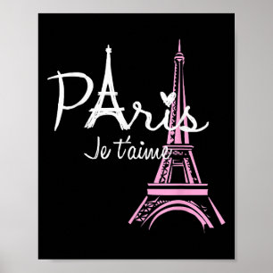 I Liebe Paris Eiffel Tower Frankreich Poster