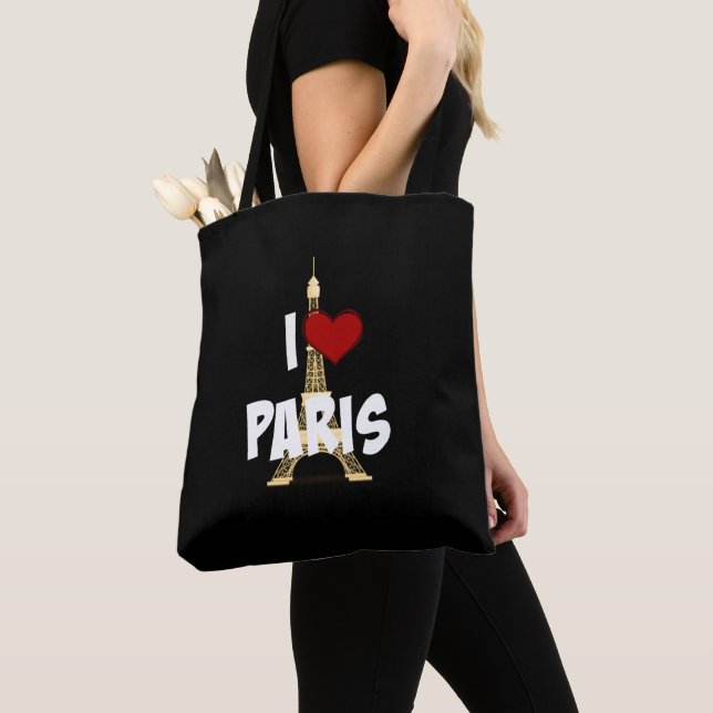 "I Liebe Paris", Eiffelturm, Tasche (Von Nahem)