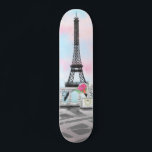 I Liebe Paris - Eiffelturm und Bouquet-Blume Skateboard<br><div class="desc">I Liebe Paris - Eiffelturm Romantischer Zeichn - Wählen / Fügen Sie Ihren einzigartigen Text / Schriftart / Farbe - Make Your Special Gift - Neu vergrössern und verschieben oder entfernen und hinzufügen - Bild / Text mit Anpassungs-Tool ! - Zeichn und Design von MIGNED. Sie können meine Designs auch...</div>