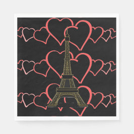 I Liebe Paris, Französisches Theme Party Paper Nap Serviette