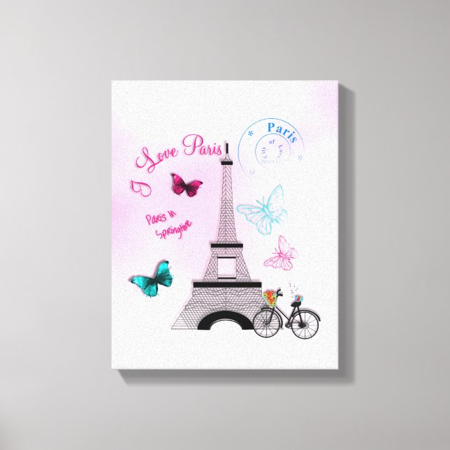 I Liebe Paris im Frühjahr Leinwanddruck (Vorderseite)