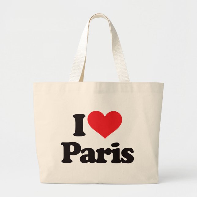 I Liebe Paris Jumbo Stoffbeutel (Vorne)