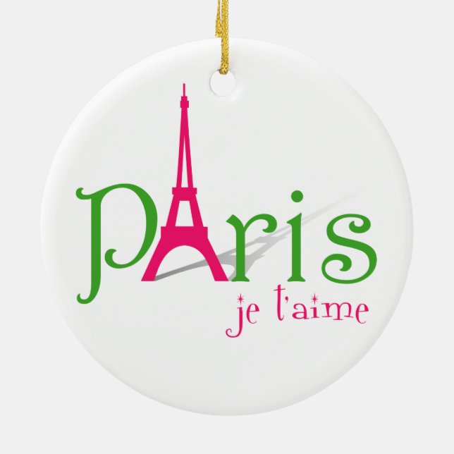 I Liebe Paris Keramikornament (Hinten)