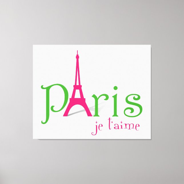 I Liebe Paris Leinwanddruck (Vorderseite)