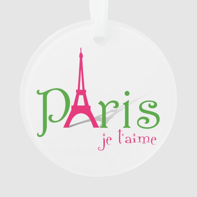 I Liebe Paris Ornament (Rückseite)