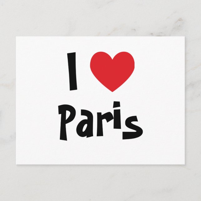 I Liebe Paris Postkarte (Vorderseite)