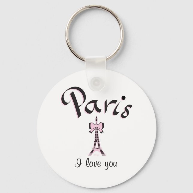 I Liebe Paris Schlüsselanhänger (Vorderseite)