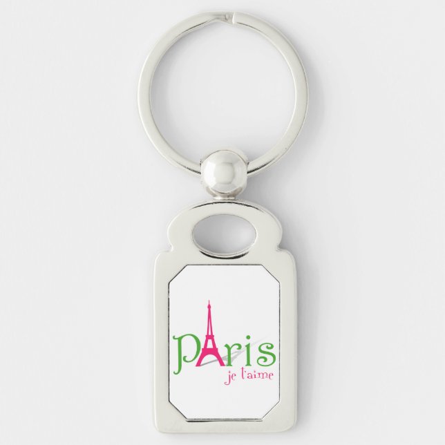 I Liebe Paris Schlüsselanhänger (Vorderseite)