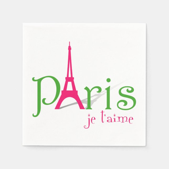 I Liebe Paris Serviette (Vorderseite)